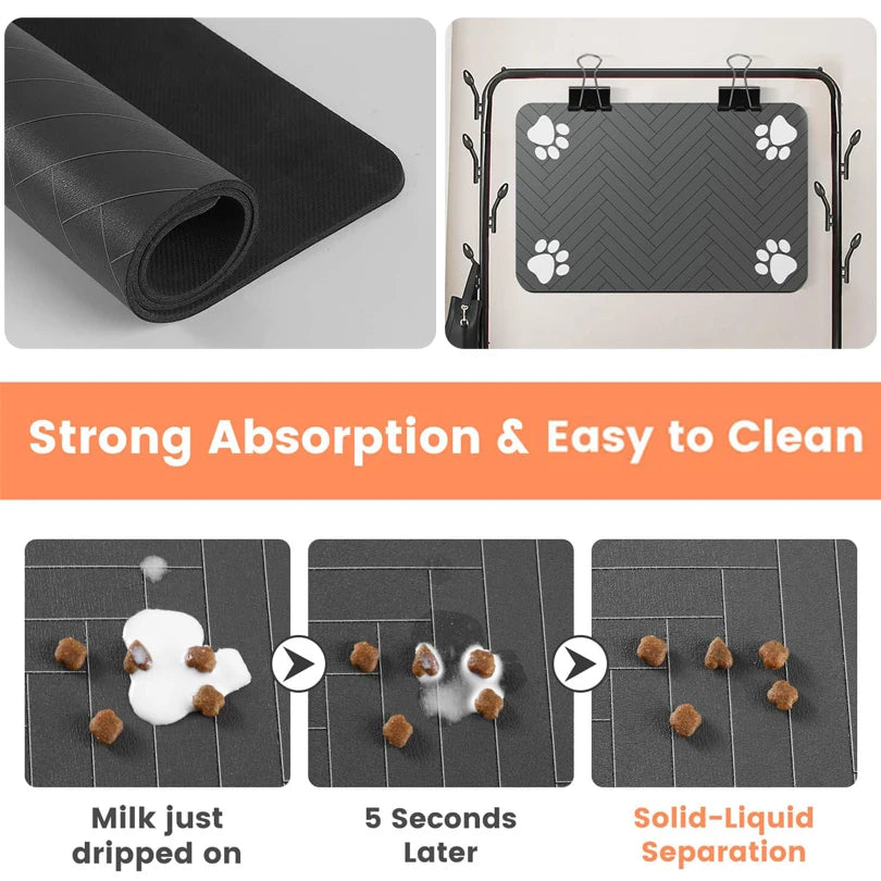 🐾 Tapis d’Alimentation Imperméable pour Chiens et Chats