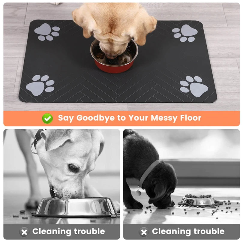 🐾 Tapis d’Alimentation Imperméable pour Chiens et Chats