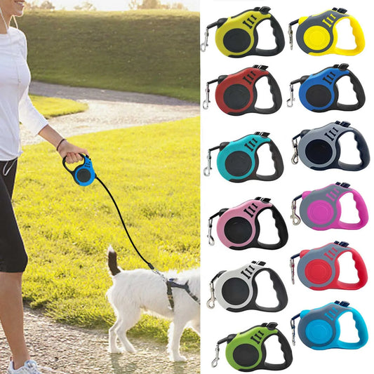 Laisse rétractable 5m – Liberté et sécurité pour vos compagnons 🐾