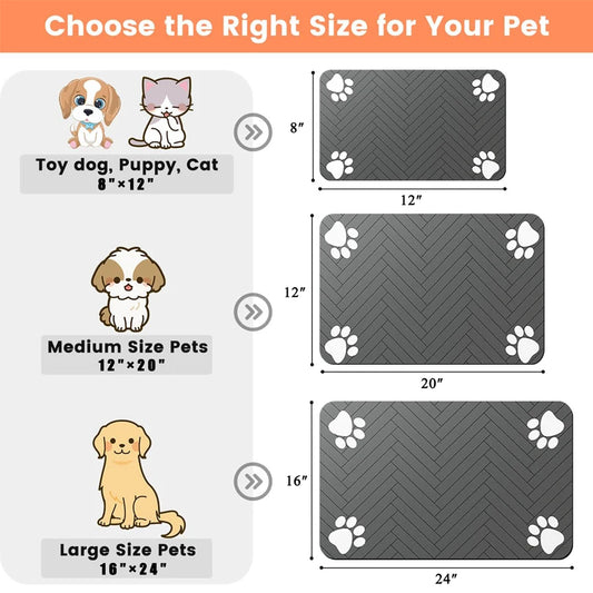 🐾 Tapis d’Alimentation Imperméable pour Chiens et Chats