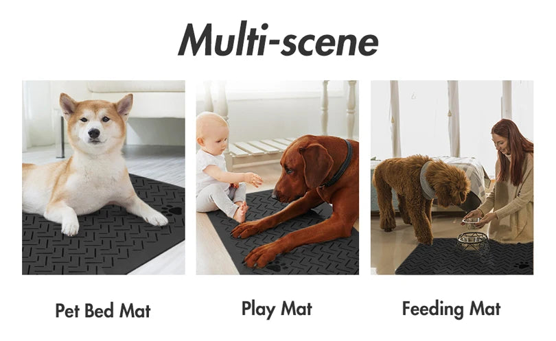 🐾 Tapis d’Alimentation Imperméable pour Chiens et Chats