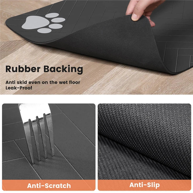 🐾 Tapis d’Alimentation Imperméable pour Chiens et Chats