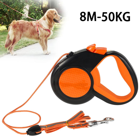 🐾 Laisse Rétractable 8m – Sécurité & Liberté pour Votre Chien ! 🐾